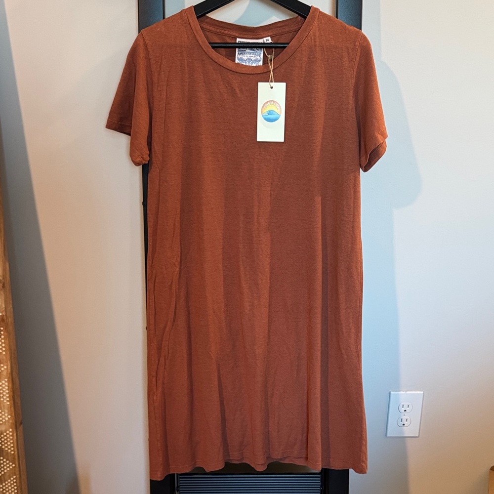 Jungmaven Rust Hemp-Organic Cotton Tee Dress 🌳